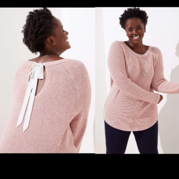 LOFT | Sweaters | Loft Plus Marled Bow 